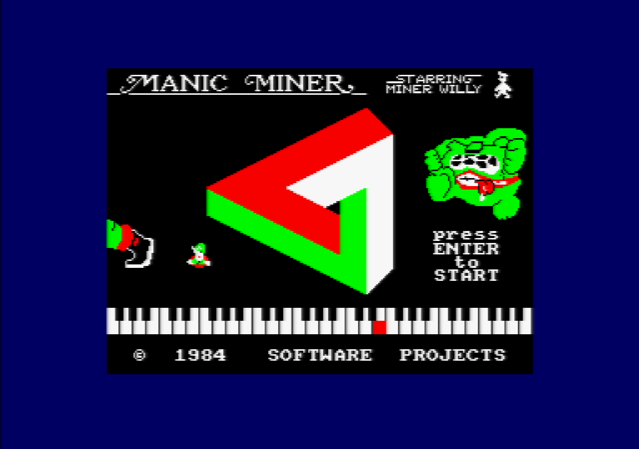 Manic Miner von Matthew Smith/Bug-Byte war in den 1980er Jahren ein beliebtes Plattformspiel. (Bild: Michael Behr)