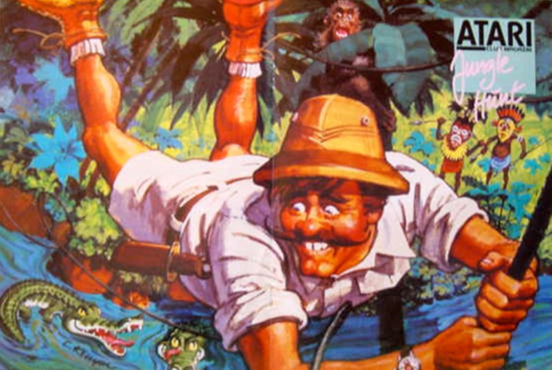 Jungle Hunt ist sicher den meisten Lesern ein Begriff. Bei dieser genialen Kombination von Action und Adventure, ging es darum alle erdenklichen Gefahren im Jungle zu überstehen. (Bild: Atari)