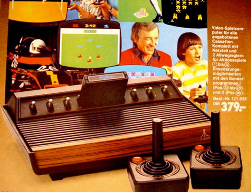Das Atari VCS im deutschen Handel. Video-Spielcomputer für 379,00 DM. (Bild: Atari)