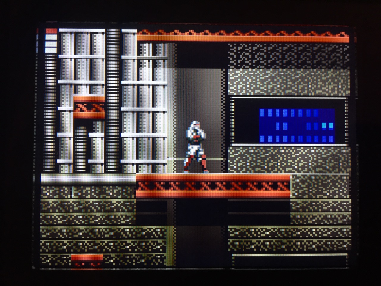 Screenshot von Shinobi II - The Silent Fury auf dem Game Gear mit LCD Mod. (Bild: André Eymann)