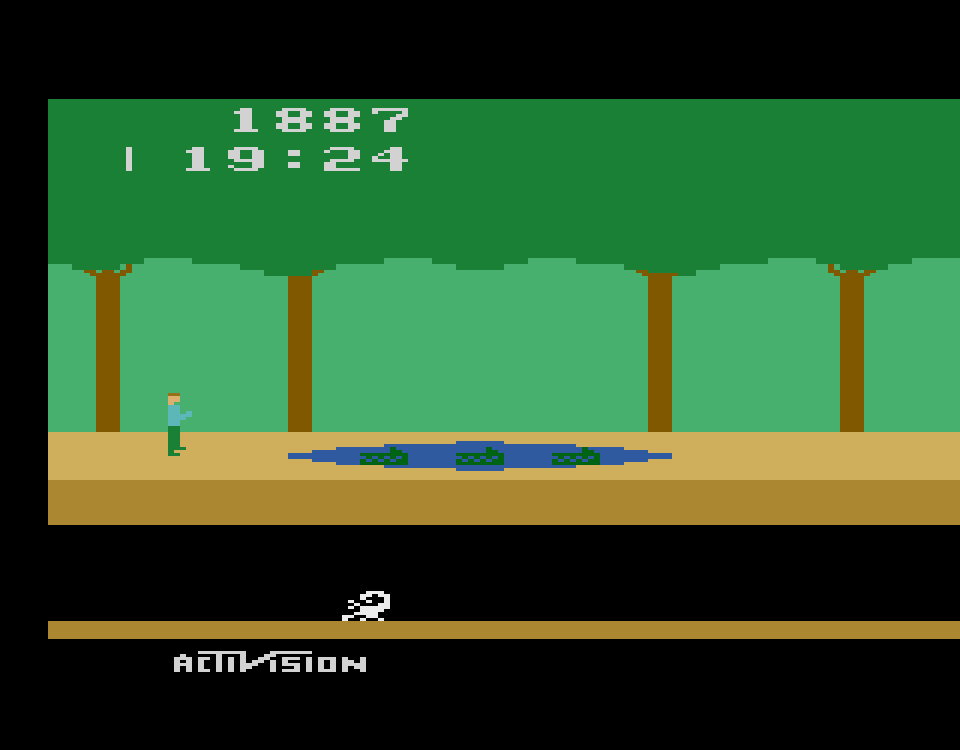 Screenshot von Pitfall!, Activision, 1982. (Bild: Florian Weber)