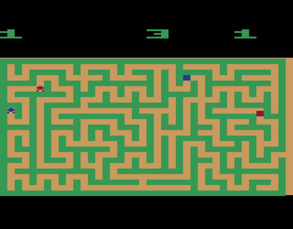 Screenshot von Maze Craze, Atari, 1980. (Bild: Florian Weber)