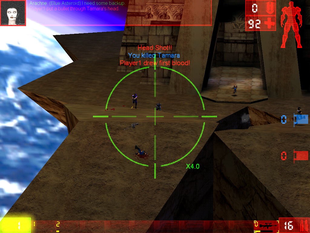 Facing Worlds gilt als eine der besten Multiplayer-Maps überhaupt. Hier ist gerade ein Sniper am Werk. (Bild: Andre Eymann)