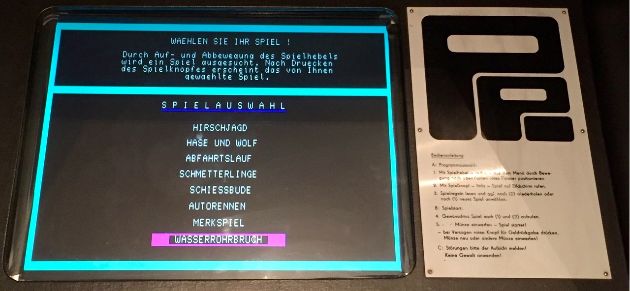 Die Spielauswahl eines "Poly Play", dem einzigen in der DDR erschienenen Spielautomaten. (Bild: André Eymann)