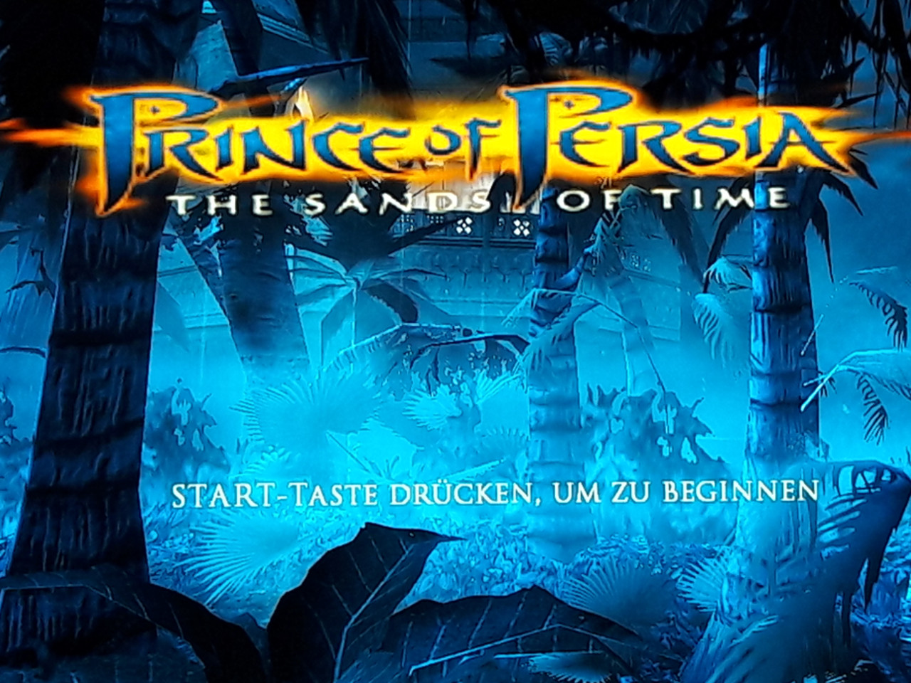 Der Startbildschirm von Prince of Persia: The Sands of Time. (Bild: Michaela Rücker)