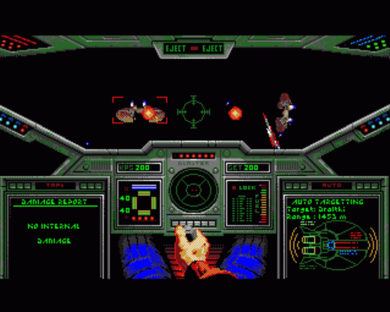 Unglaublich aber endlich war: da Ur-VGA/386er-Wing Commander auf dem A500