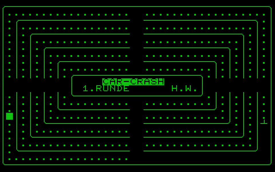 Car-Crash von 1981 für den PET war das erste selbstprogrammierte BASIC-Videospiel von Henrik Wening. (Bild: Henrik Wening)