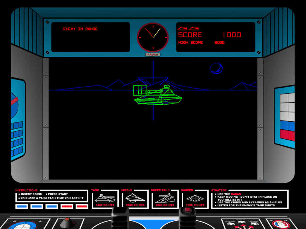 Der Automat Battlezone wurde 1980 von Atari veröffentlicht. (Bild: Atari)