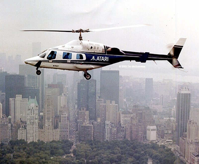 Ein Atari Helicopter über New York. Das Management der Firma wollte zu den Sternen greifen. (Bild: Atari)