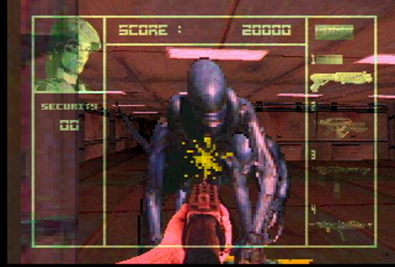 Alien VS. Predator auf einer Atari Jaguar Videospielkonsole von 1994. Das System basierte auf einem Motorola 68000 Prozessor. (Bild: Atari)