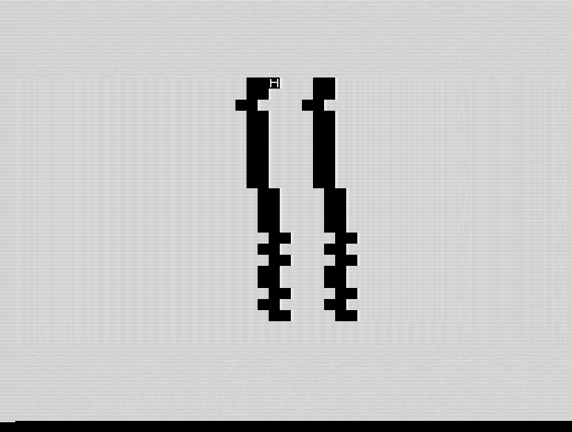 Autorennen - ein paar Pixel und ein invertiertes "H". (Bild: Jens Sommerfeld)