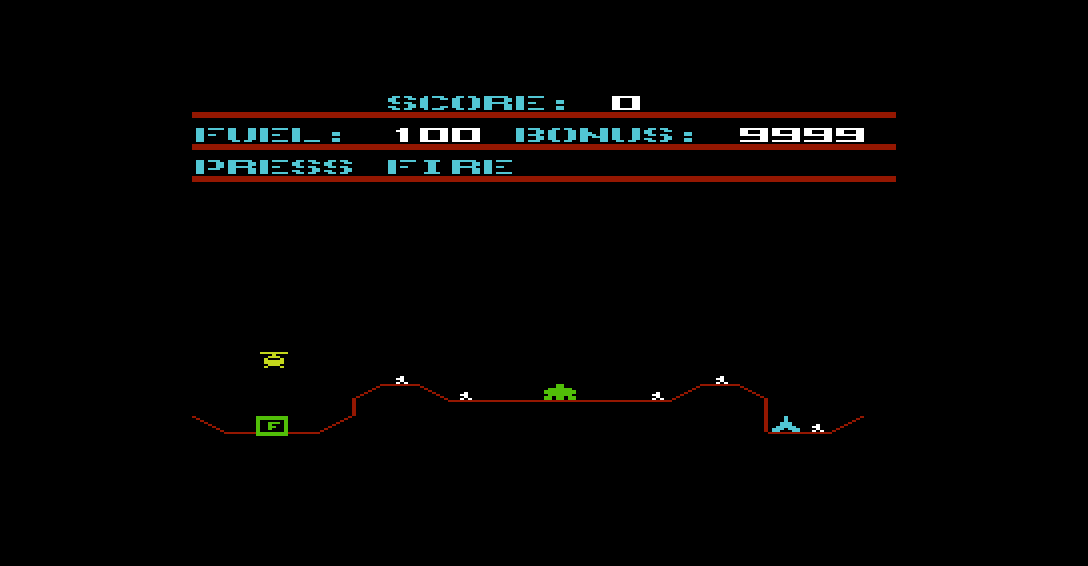 Screenshot von Fort Apocalypse II für den VC 20. (Bild: David Riehl)