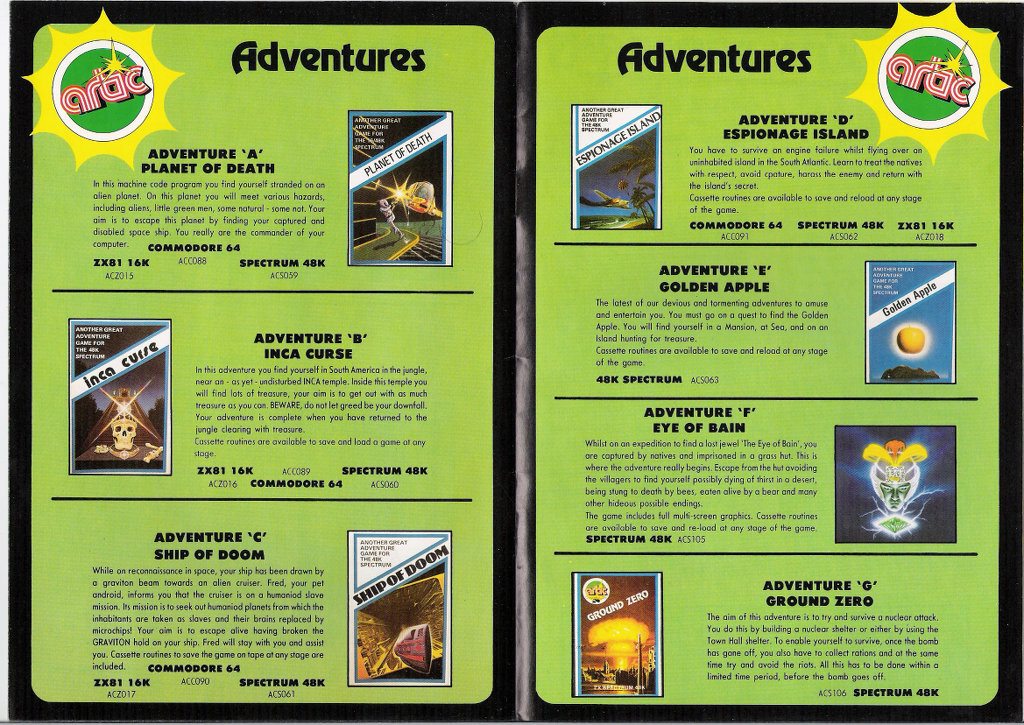 Werbung für die Adventure-Spiele von ARTIC. (Bild: Jens Sommerfeld)