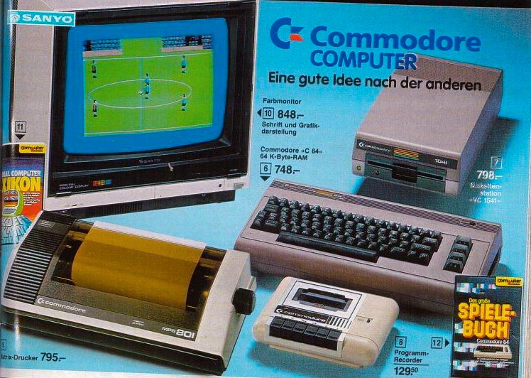 Werbung für den Commodore 64 und passendes Zubehör in einem OTTO-Katalog der 80er Jahre. (Bild: OTTO GmbH & Co KG)