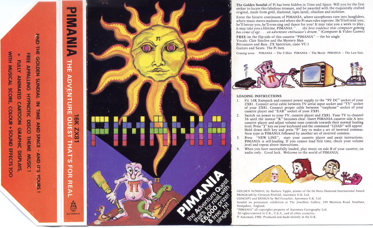 Die Anleitung zu Pimania. Einem Abenteuerspiel von Automata Ldt. für den ZX81. (Bild: Automata Ltd.)
