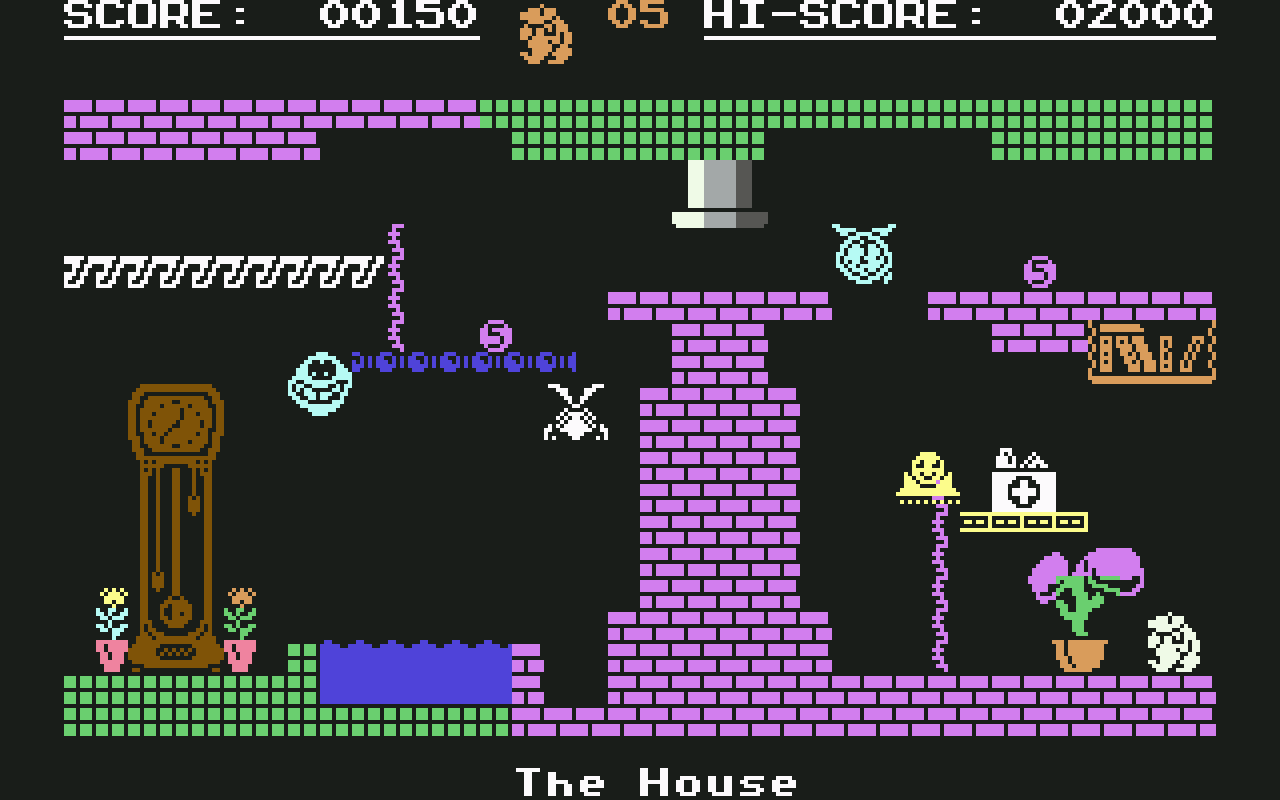 Monty on the Run bevorzugt exakte, gut definierte Grafik gegenüber bunter aber grob aufgelösten Spielfiguren - und kann sich das leisten, hat der Ladeprozess dem Spieler diese Information bereits im Spieler verspeichert.