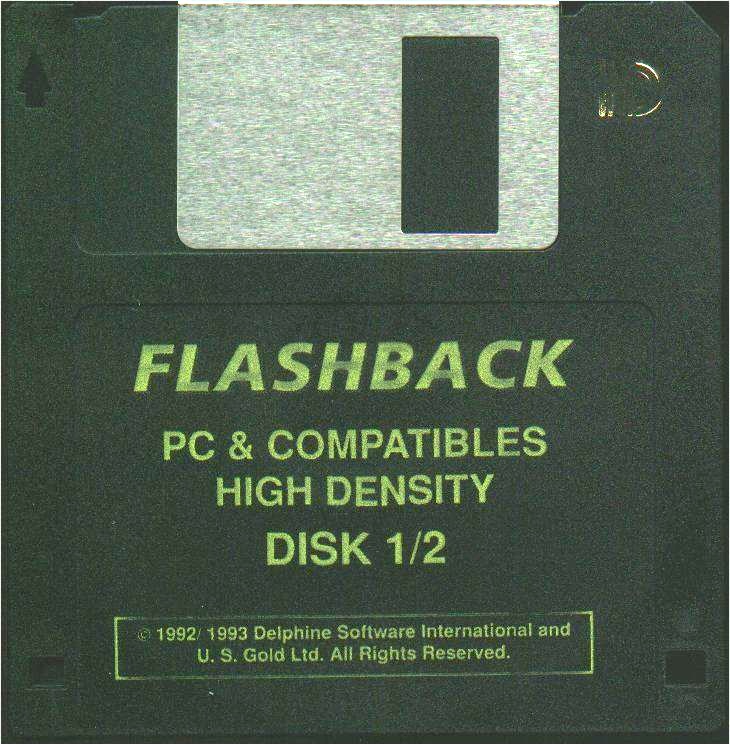 Die Disketten von Flashback hatten kein Etikett. Sie waren direkt bedruckt. (Quelle: mobygames.com)