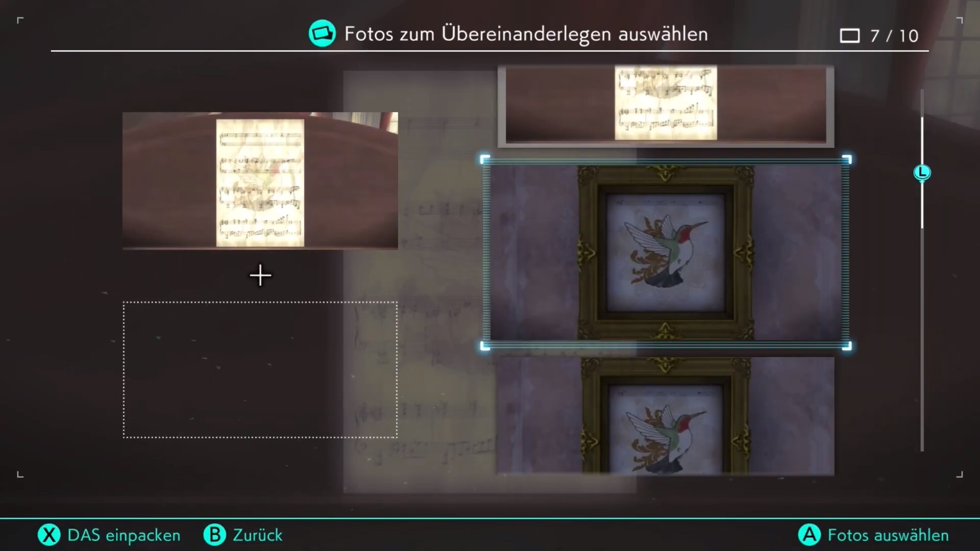 Bild mit der Mechanik, wie man Fotos übereinanderlegt